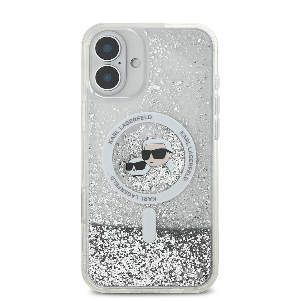 iPhone 16 Magsafe Uyumlu Sıvılı Simli K&C Heads Kılıf