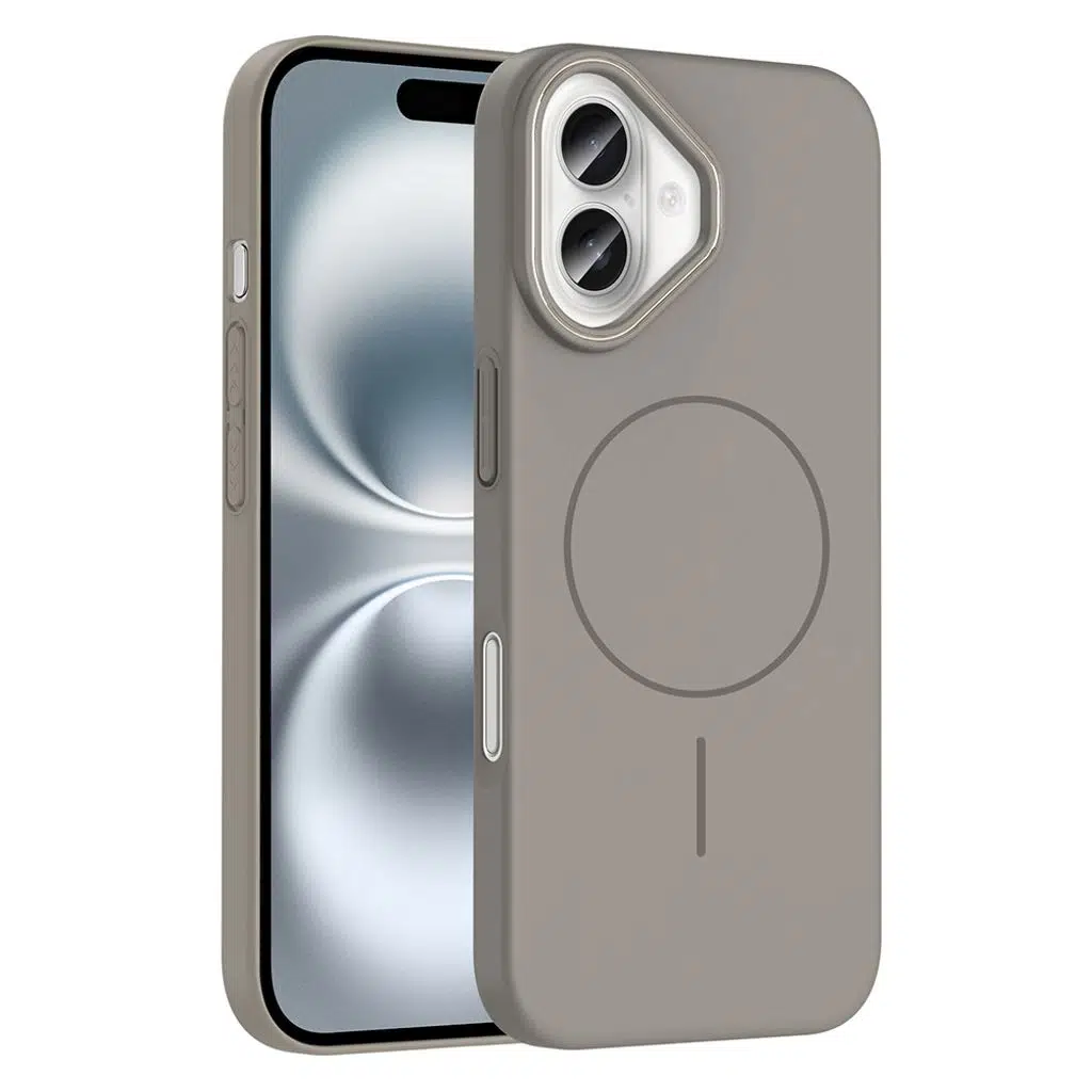 iPhone 16 Kılıf M-safe Şarj Özellikli Ruby Sert Kapak