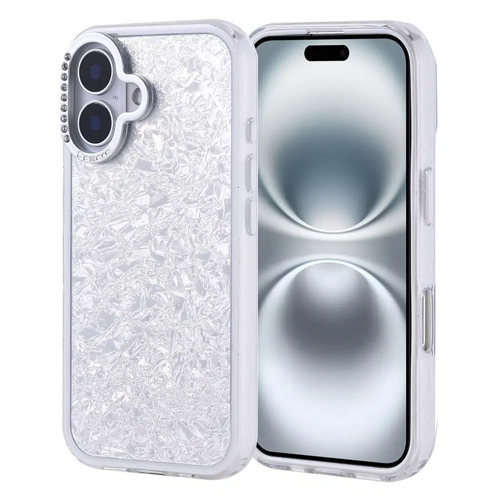 iPhone 16 Kılıf Taşlı Tasarımlı Kapi Kapak