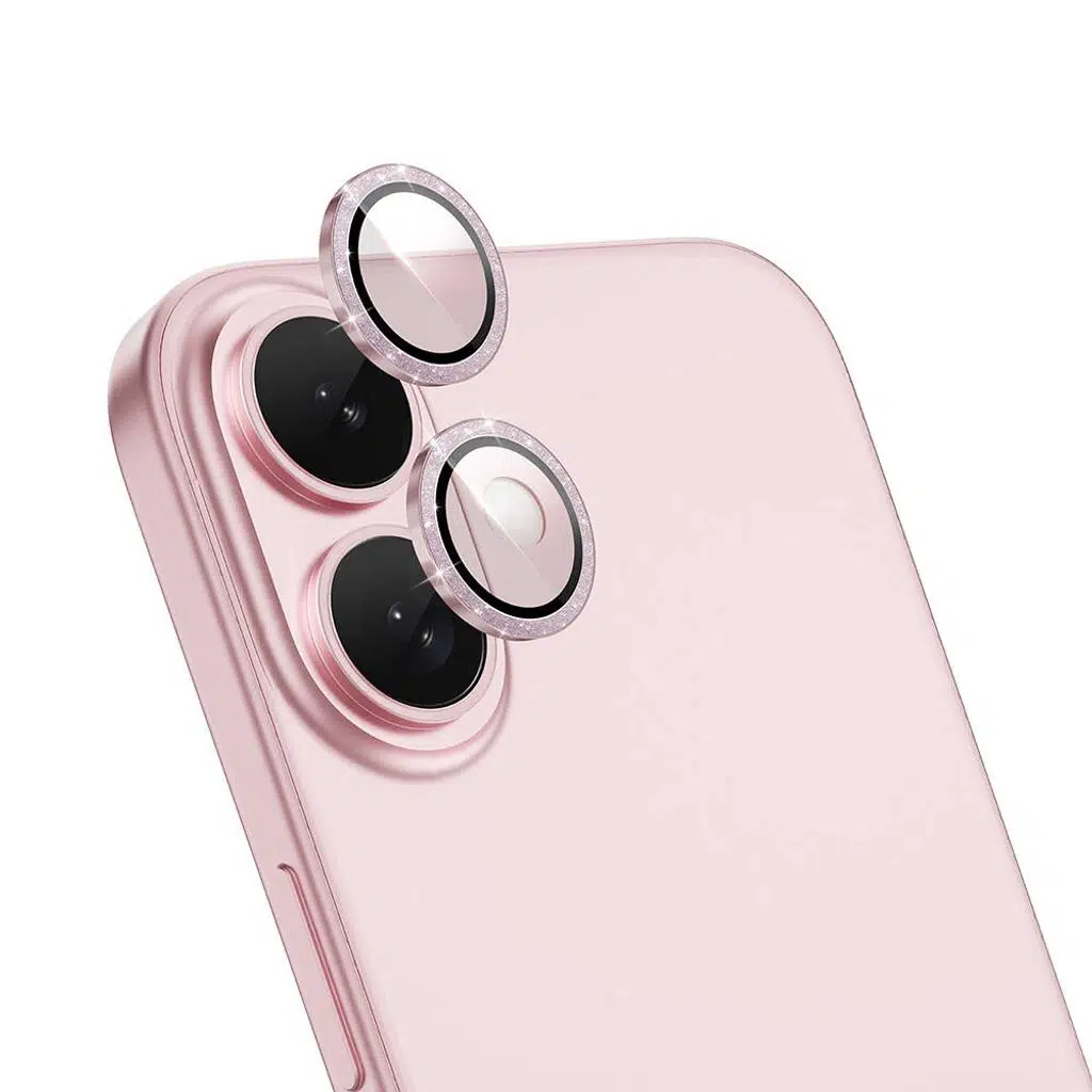 iPhone 16 Lopard LG-006 Diamond Lens Guard Kolay Uygulama Aparatlı Kamera Lens Koruyucu