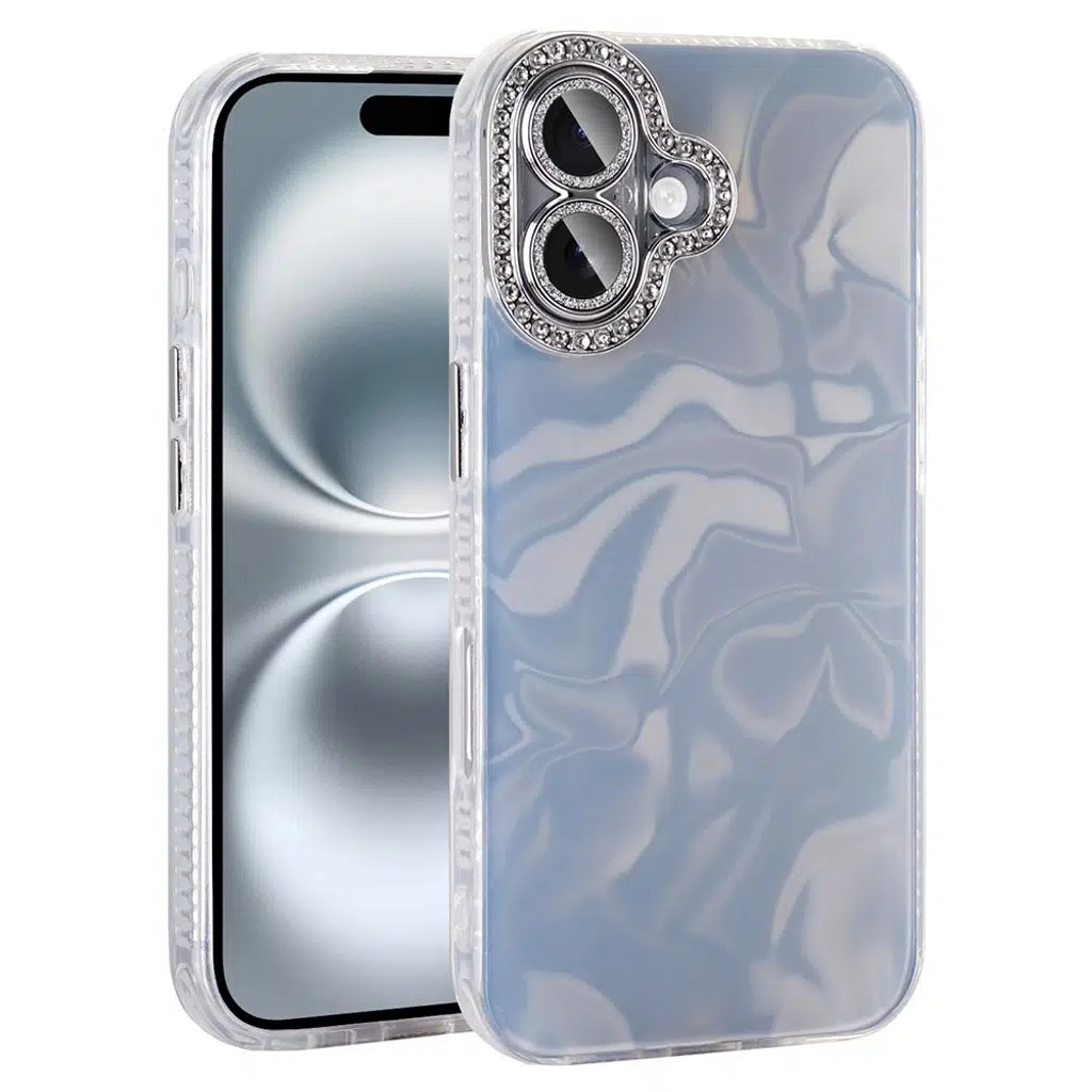 iPhone 16 Plus Kılıf Airbagli Parlak Taş Detay Tasarımlı Esila Kapak