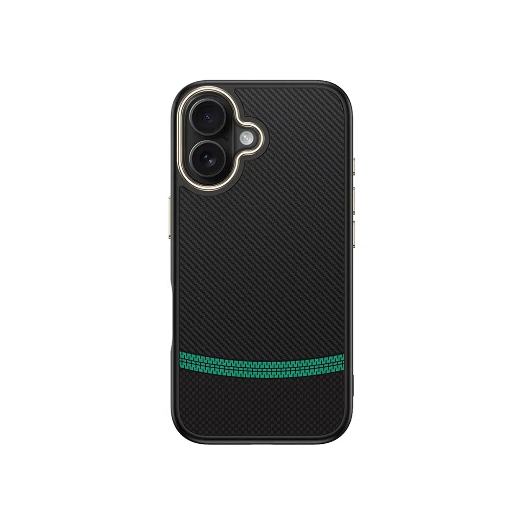 iPhone 16 Plus Kılıf M-safe Şarj Özellikli Karbon Fiber Görünümlü Antina Kapak