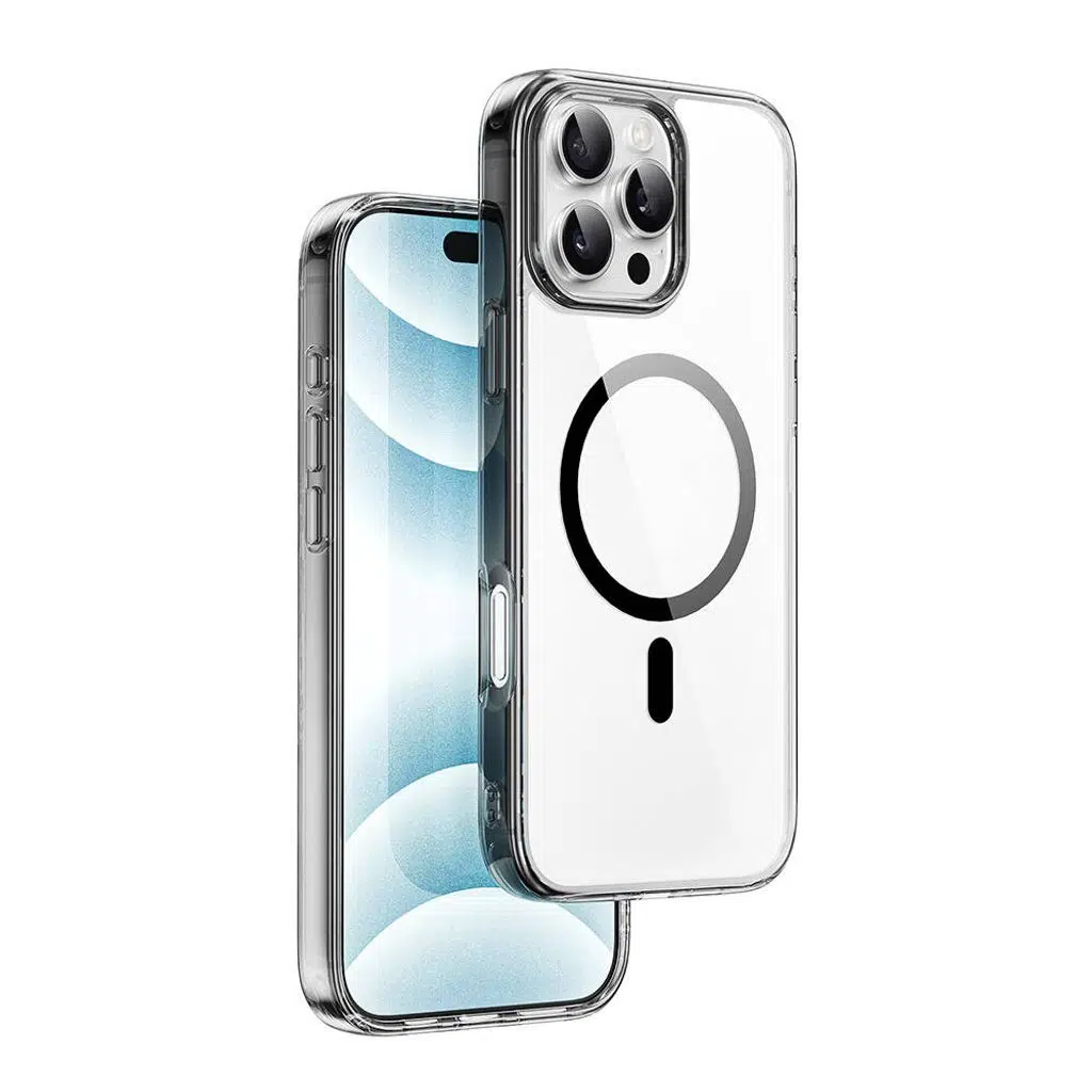 iPhone 16 Pro Kılıf Lopard MCC-101 iShield Pro Serisi M-safe Şarj Özellikli Crystal Sert PC Kapak