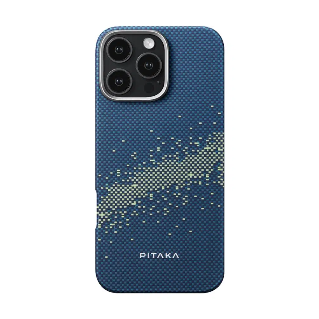 iPhone 16 Pro Kılıf M-safe Şarj Özellikli Aramid Fiber Pitaka Tactile Woven Starpeak Serisi Milky Way Samsung Galaxy Kapak
