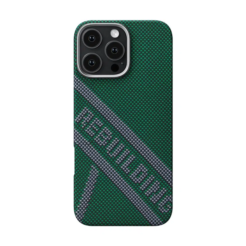 iPhone 16 Pro Kılıf M-safe Şarj Özellikli Aramid Fiber Re-TROS Tasarımlı Pitaka Tactile Woven Rebuilding Serisi Kapak