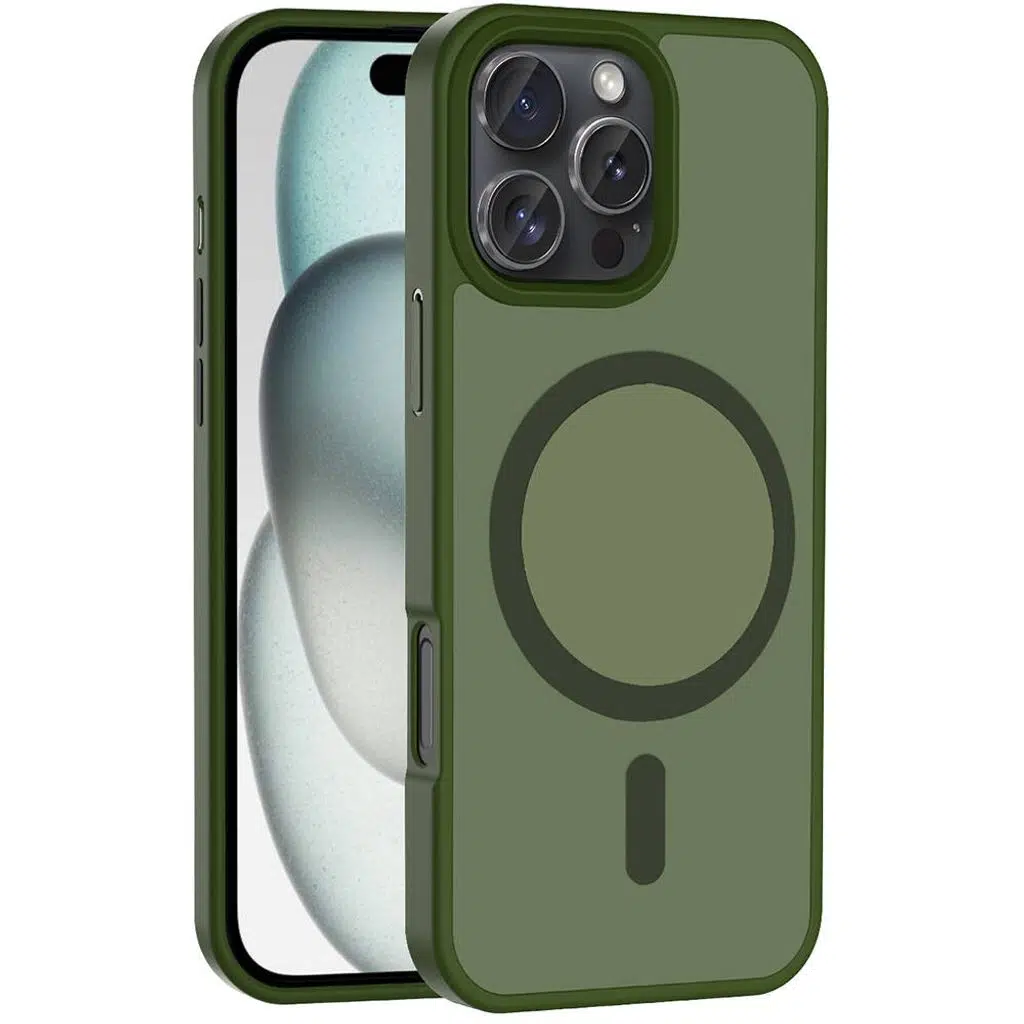 iPhone 16 Pro Kılıf M-safe Şarj Özellikli Mat Arka Yüzey Sio Kapak