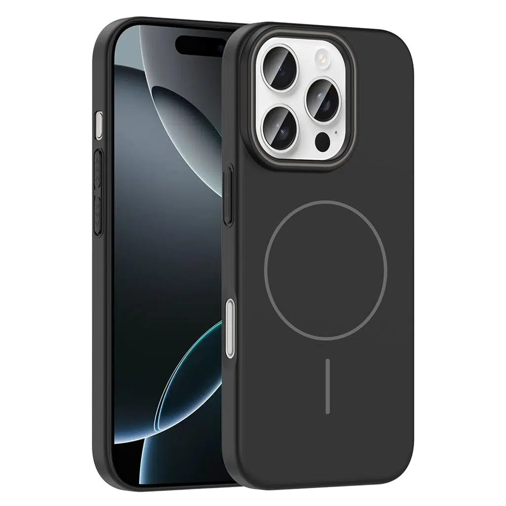 iPhone 16 Pro Kılıf M-safe Şarj Özellikli Ruby Sert Kapak