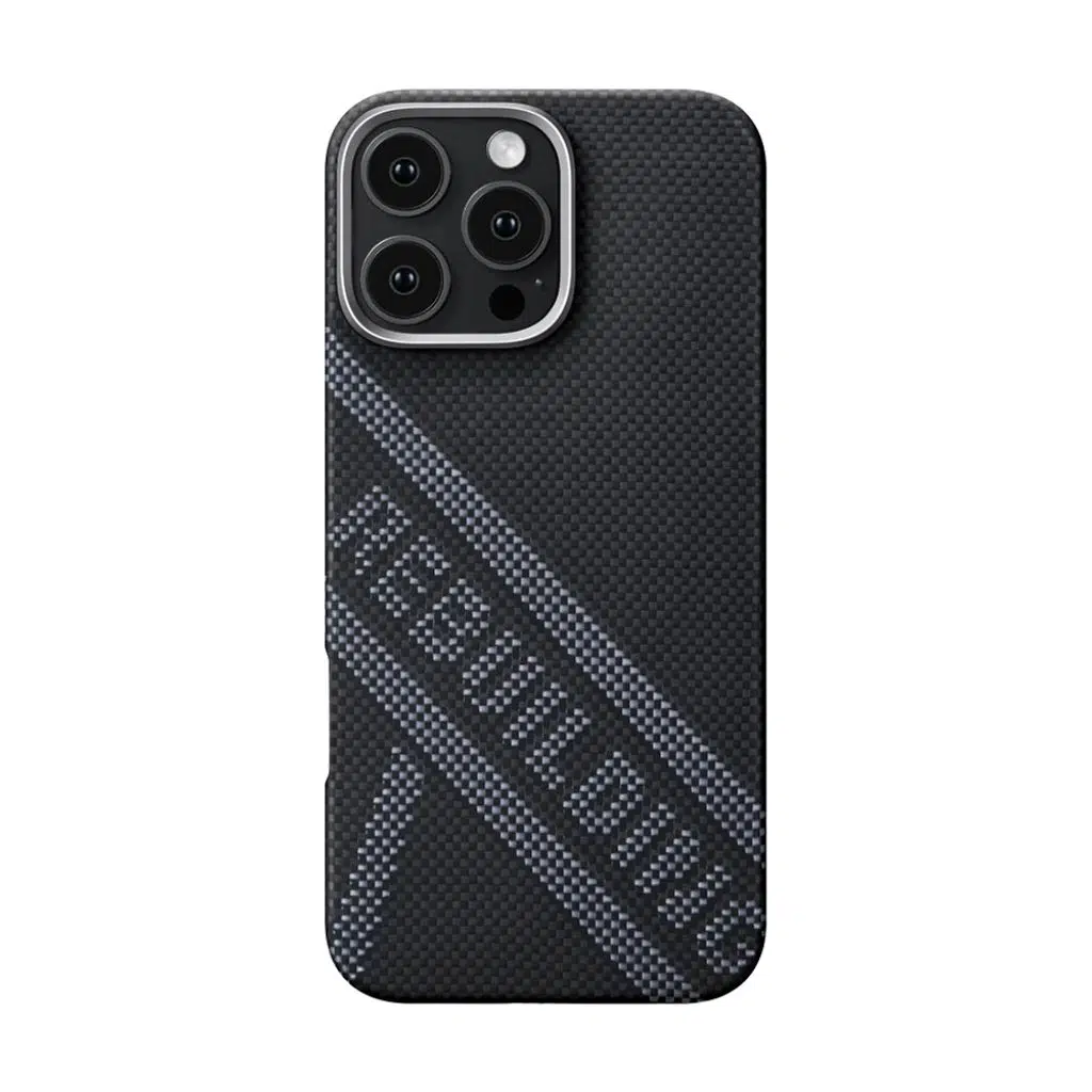 iPhone 16 Pro Max Kılıf M-safe Şarj Özellikli Aramid Fiber Re-TROS Tasarımlı Pitaka Tactile Woven Rebuilding Serisi Kapak