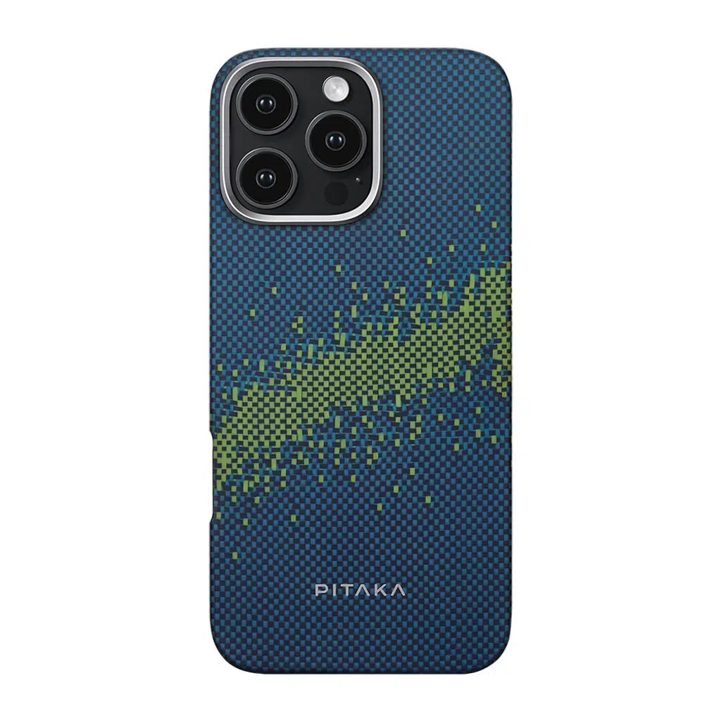 iPhone 16 Pro Max Kılıf M-safe Şarj Özellikli Lumintex Teknolojili Fosforlu Özellikli Aramid Fiber Pitaka Tactile Woven Starpeak Serisi Milky Way Samsung Galaxy Kapak