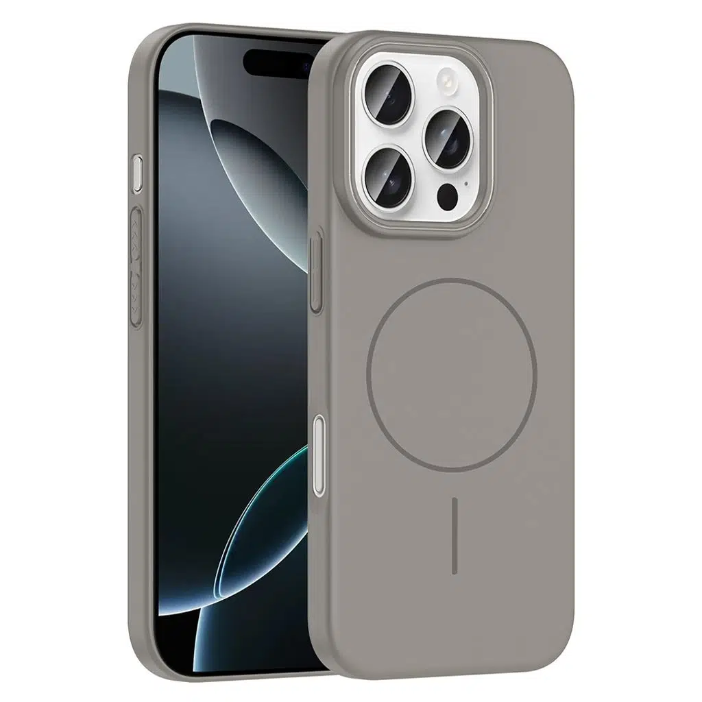 iPhone 16 Pro Max Kılıf M-safe Şarj Özellikli Ruby Sert Kapak