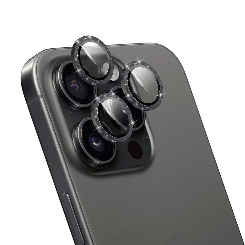 iPhone 16 Pro Max Lopard LG-006 Diamond Lens Guard Kolay Uygulama Aparatlı Kamera Lens Koruyucu