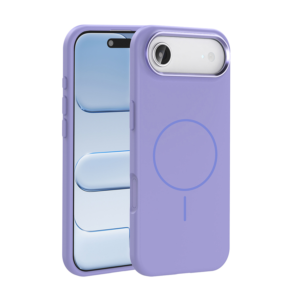 iPhone 17 Air Kılıf M-Safe Şarj Özellikli Metal Kamera Çerçeveli Edi Silikon Kapak