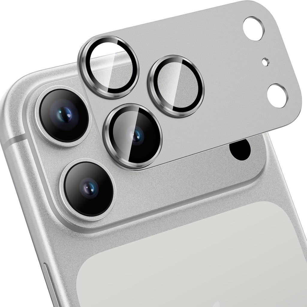 iPhone 17 Pro CL-20 Kamera Lens Gövde Koruyucu 9H Sertlik Ultra HD Temperli Cam Çizilmeye Dayanıklı Koruyucu Gece Çekimi Bozmaz