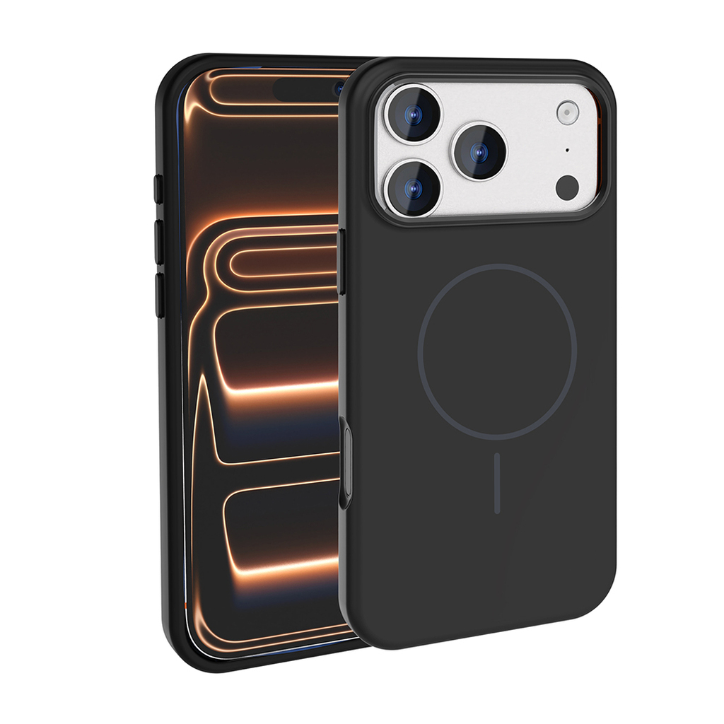 iPhone 17 Pro Kılıf M-Safe Şarj Özellikli Metal Kamera Çerçeveli Edi Silikon Kapak