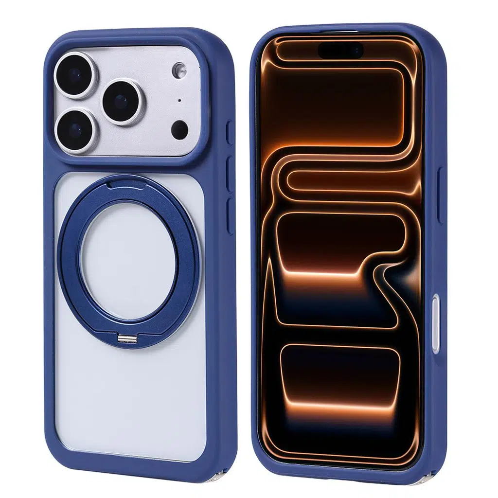 iPhone 17 Pro Max Kılıf Kaliteli MgSafe Şarj Özellikli Standlı Piza Silikon Kapak Telefon Kılıfı