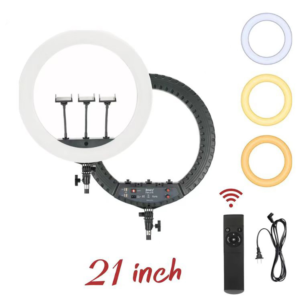 Lopard 52cm Işıklı 3lü Telefon Tutucu Ring Light — Uzaktan Kumandalı, Ayarlanabilir Işık, 360°