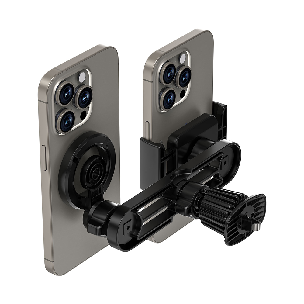 Lopard 2in1 Araç içi Çift Telefon Tutucu Magsafe + Klipsli 360 Derece Dönen Havalandırma Dikey Yatay Kullanım