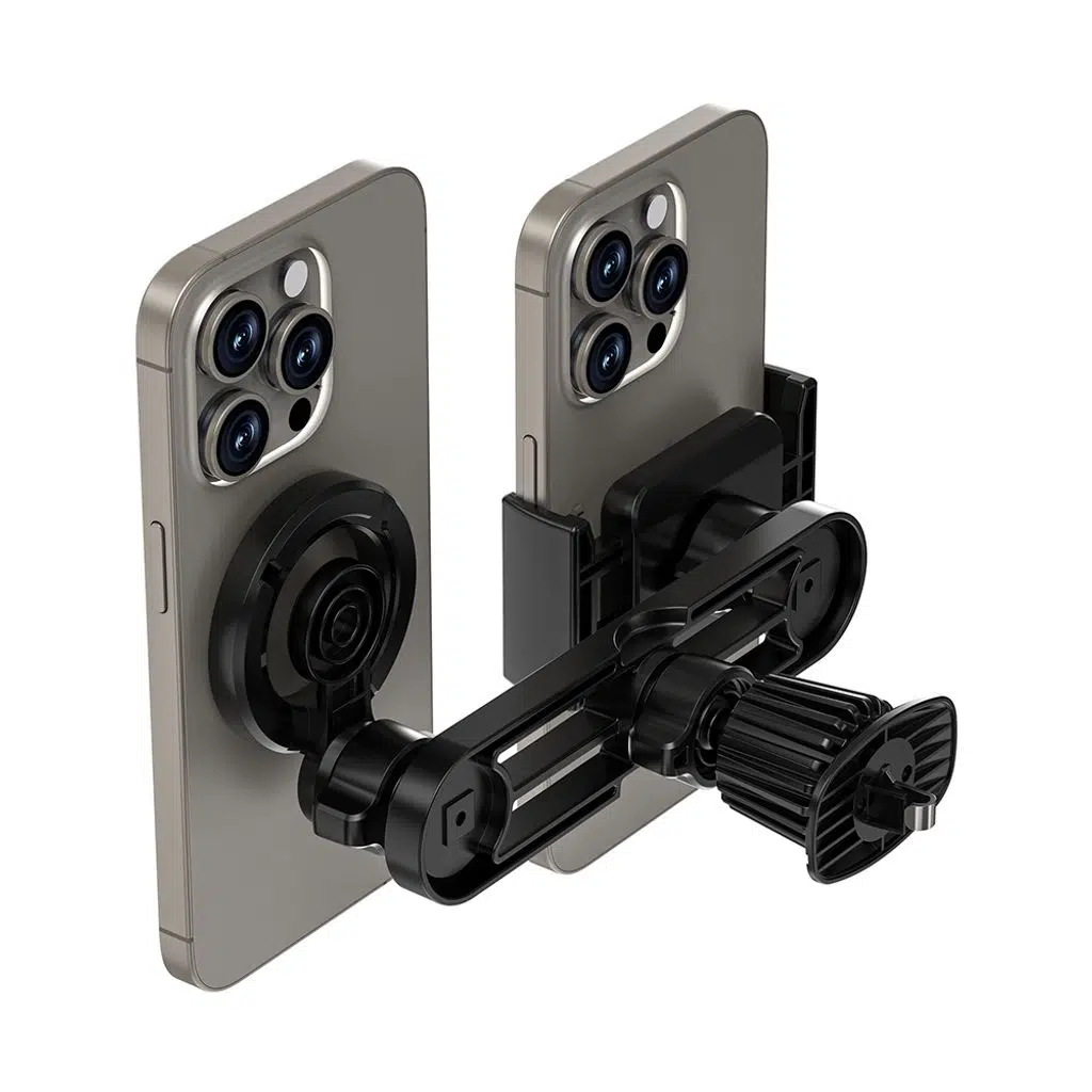 Lopard 2in1 Araç içi Çift Telefon Tutucu Magsafe + Klipsli 360 Derece Dönen Havalandırma Dikey Yatay Kullanım