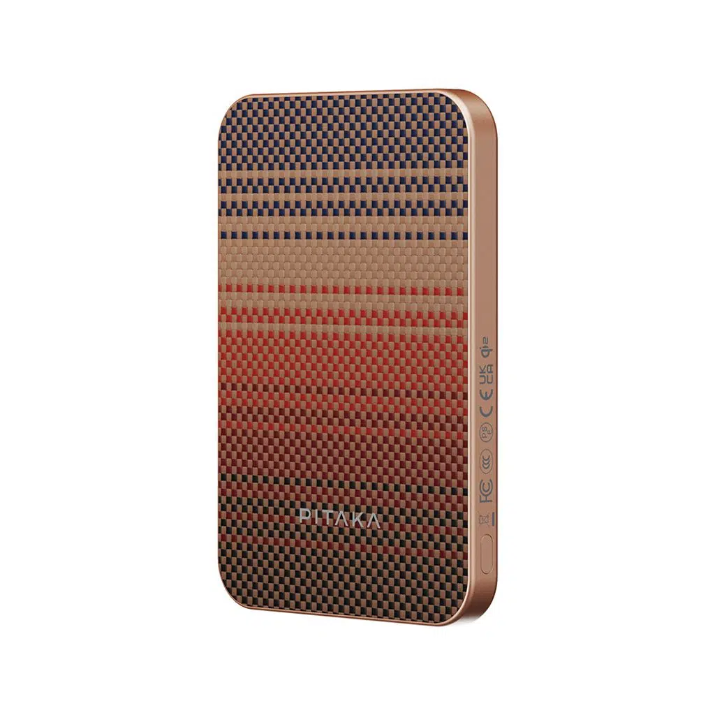 Pitaka Tactile Woven Qi2 Şarj Teknolojili Aramid Fiber M-Safe Powerbank 15W 5000mAh