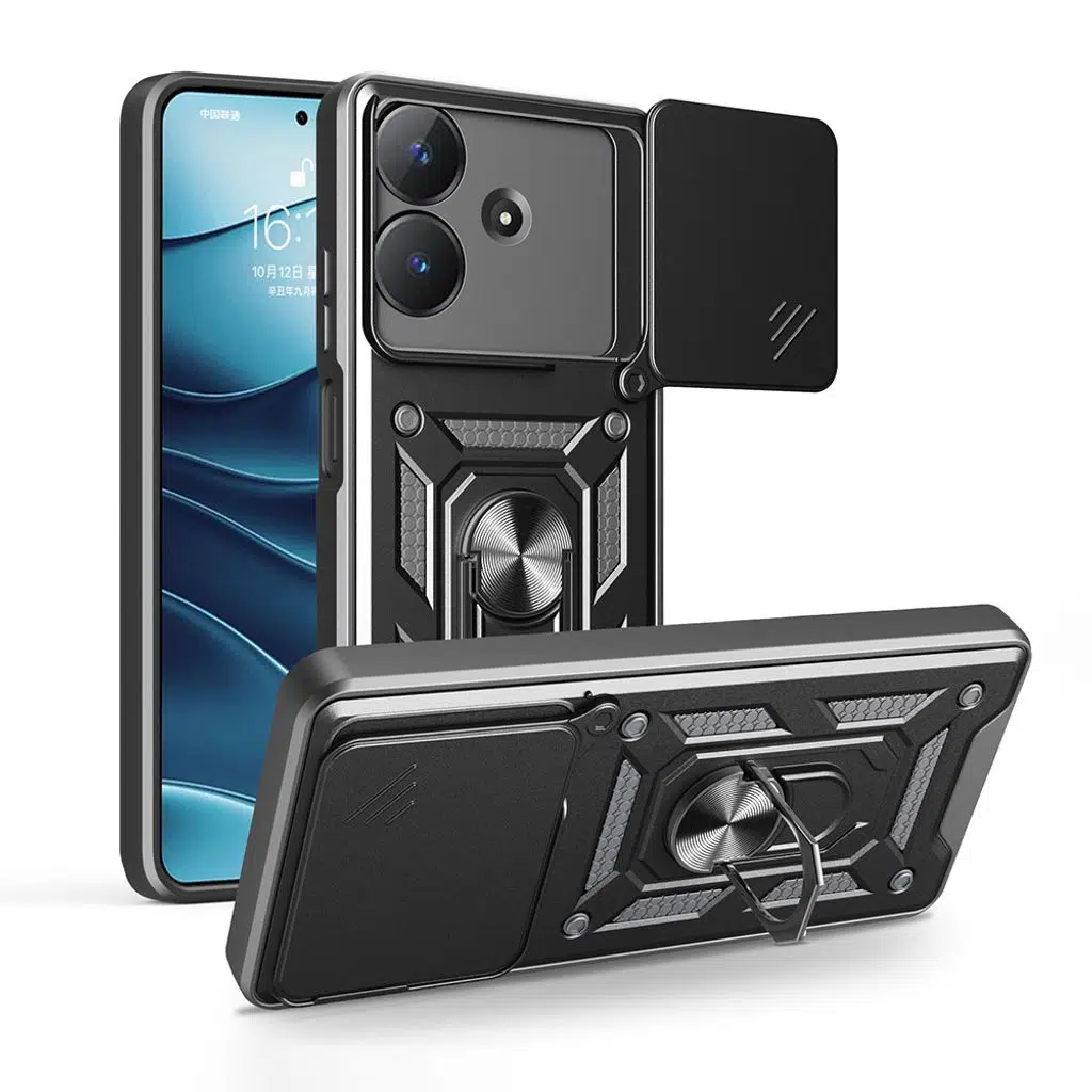 Realme Note 60 Kılıf Magnetik Standlı Kamera Korumalı Sürgülü Vega Kapak