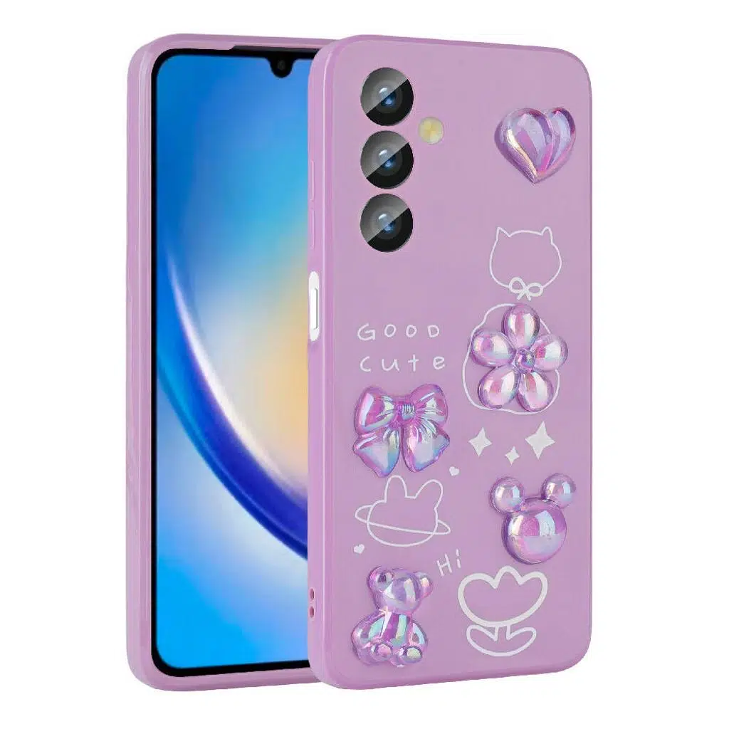 Samsung Galaxy A14 5G Kılıf Kabartma Figürlü Parlak Toys Silikon Kapak