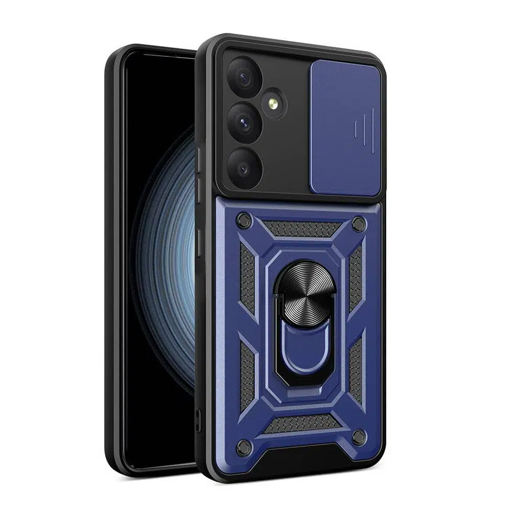 Samsung Galaxy A35 Kılıf Magnetik Standlı Kamera Korumalı Sürgülü Vega Kapak