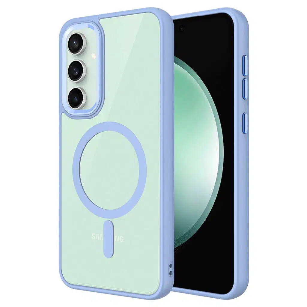 Samsung Galaxy S23 FE Kılıf Wireless Şarj Özellikli Krom M-safe Silikon Kapak