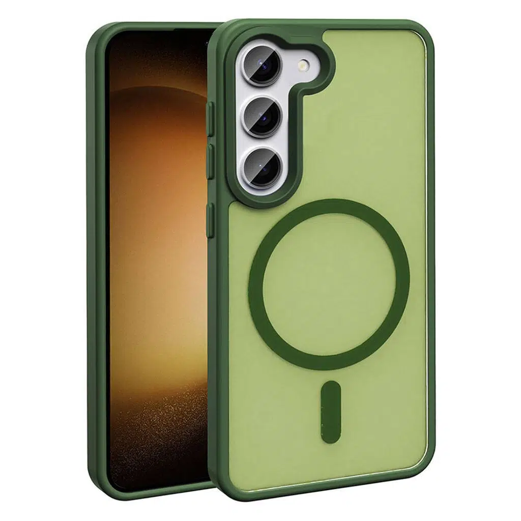 Samsung Galaxy S23 Kılıf M-safe Şarj Özellikli Mat Arka Yüzey Sio Kapak