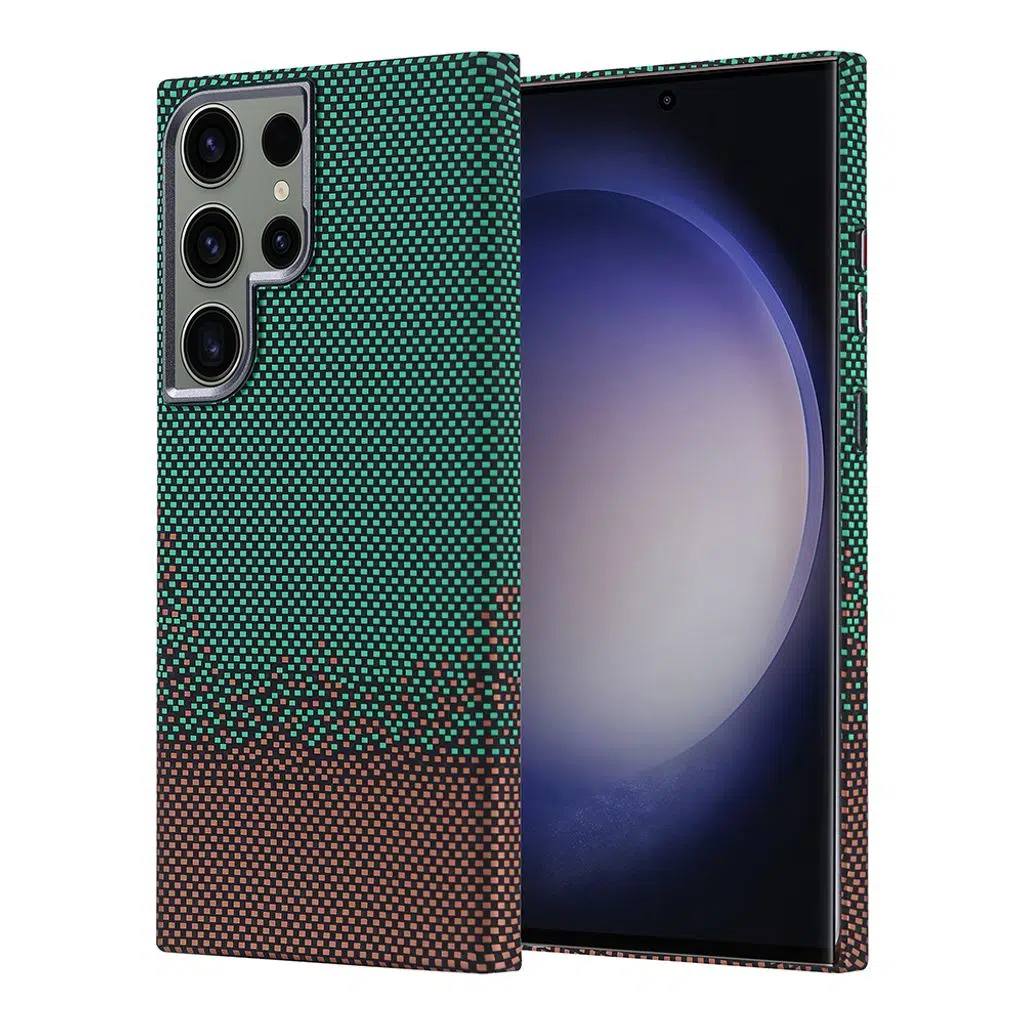 Samsung Galaxy S23 Ultra Kılıf M-safe Şarj Özellikli Karbon Fiber Görünümlü Nekst Kapak