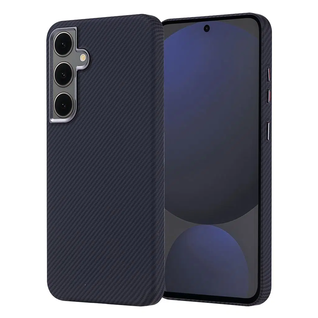 Samsung Galaxy S24 FE Kılıf M-safe Şarj Özellikli Karbon Fiber Görünümlü Nekst Kapak