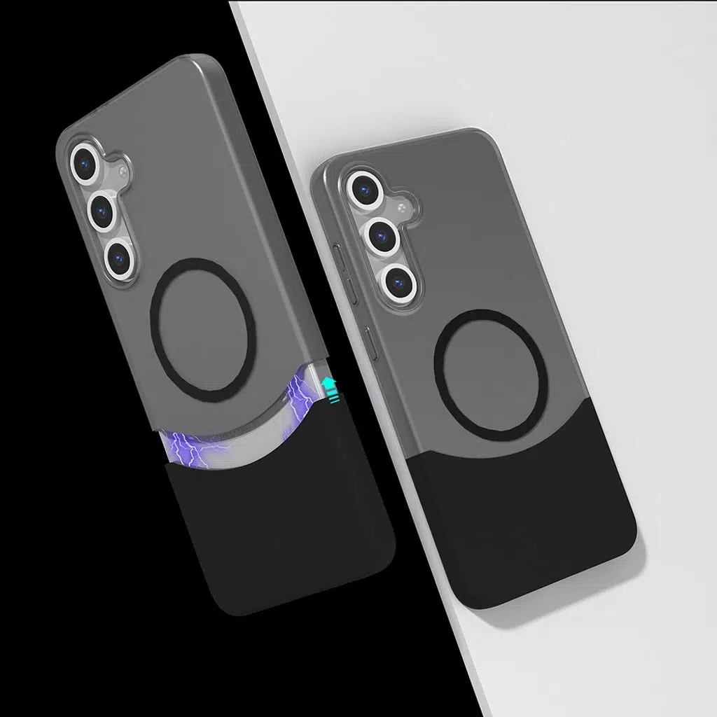 Samsung Galaxy S24 FE Kılıf M-Safe Şarj Özellikli Mıknatıslı Duble Kapak