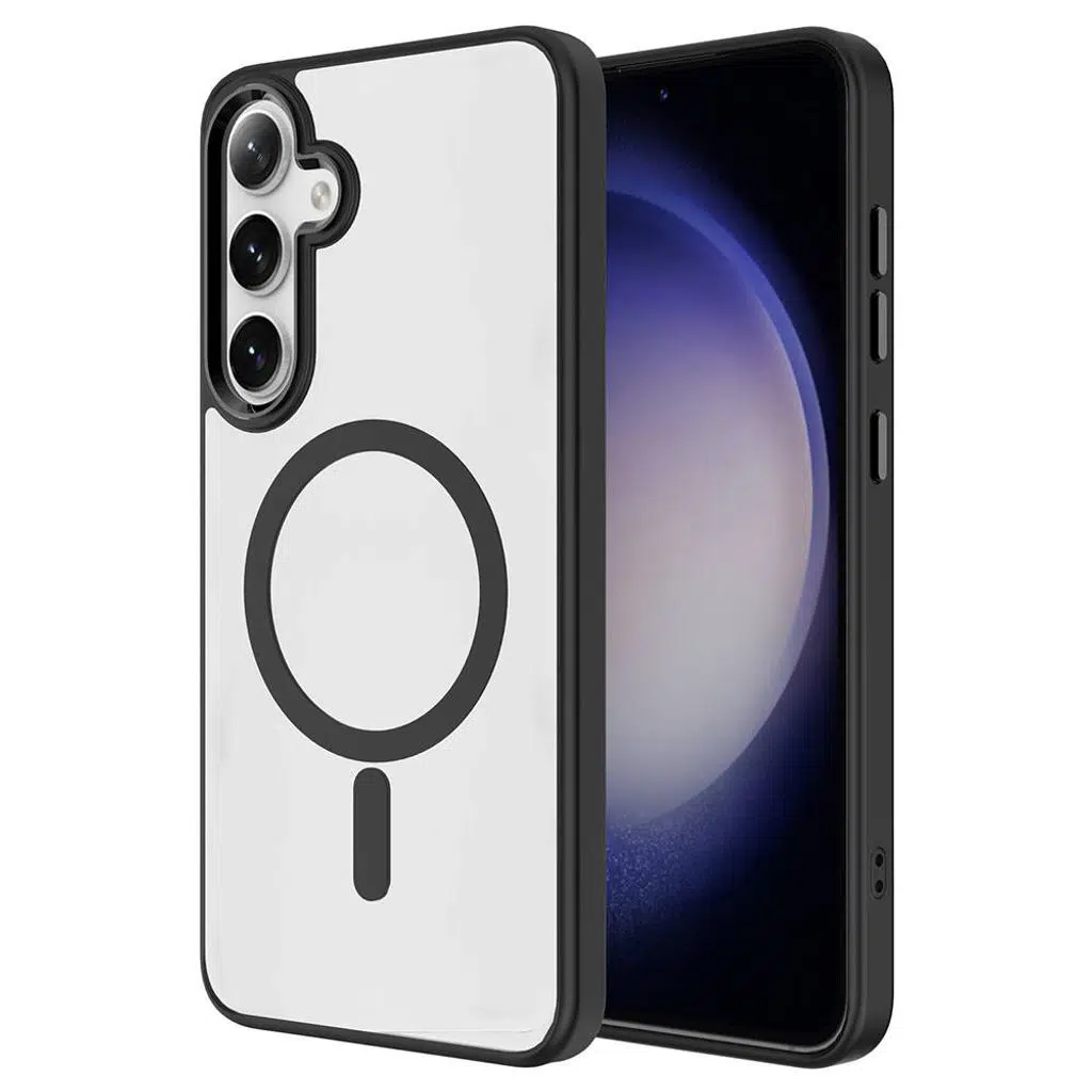 Samsung Galaxy S24 Kılıf M-safe Şarj Özellikli Krom M-safe Silikon Kapak