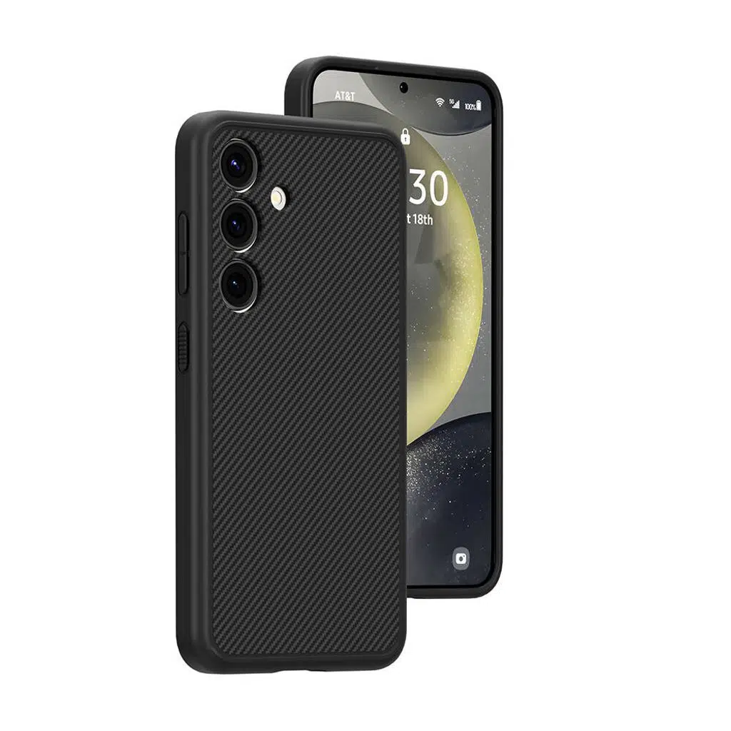 Samsung Galaxy S24 Plus Kılıf M-safe Şarj Özellikli Karbon Fiber Görünümlü T-Karbon Kapak