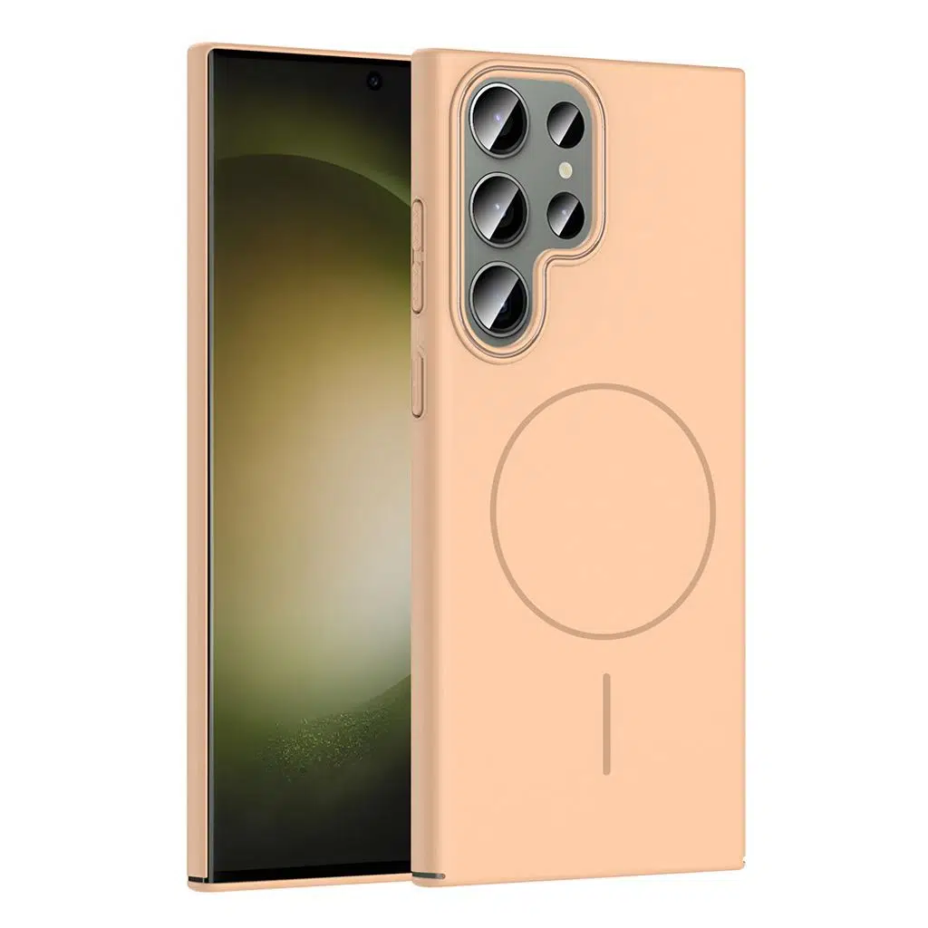 Samsung Galaxy S24 Ultra Kılıf M-safe Şarj Özellikli Ruby Sert Kapak