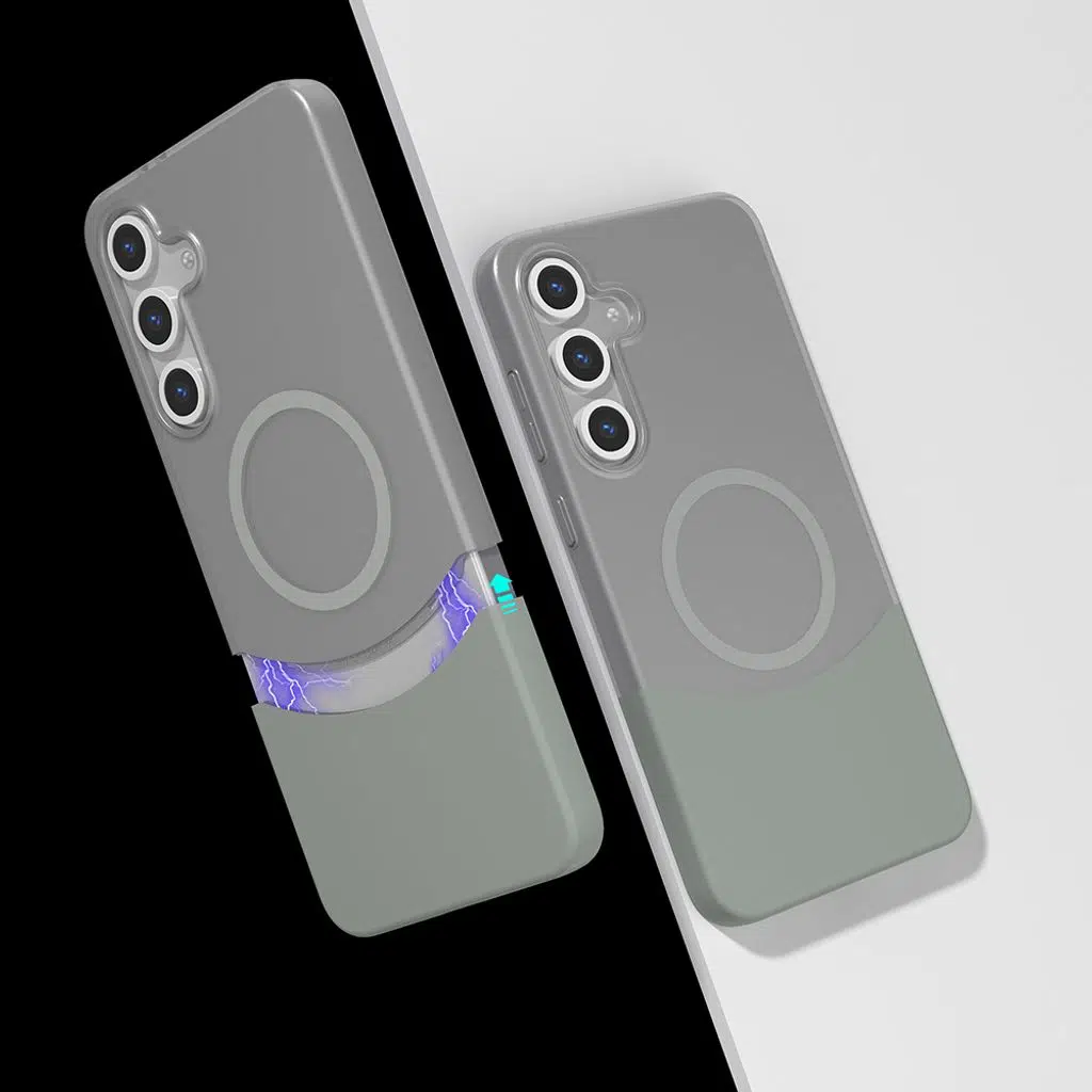 Samsung Galaxy S25 Kılıf M-Safe Şarj Özellikli Mıknatıslı Duble Kapak