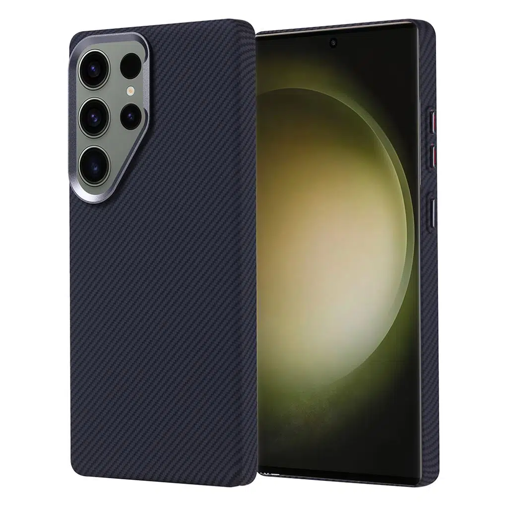 Samsung Galaxy S25 Ultra Kılıf M-safe Şarj Özellikli Karbon Fiber Görünümlü Nekst Kapak