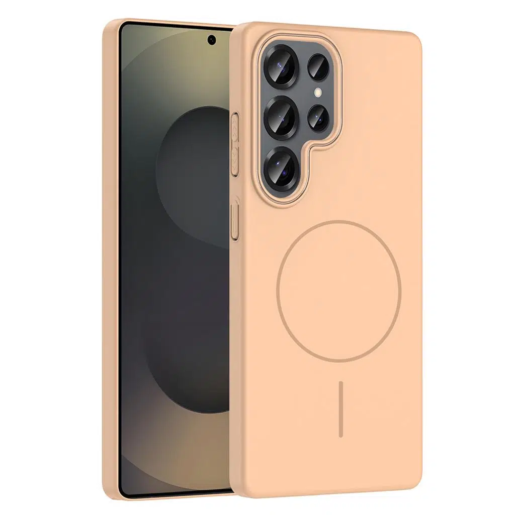 Samsung Galaxy S25 Ultra Kılıf M-safe Şarj Özellikli Ruby Sert Kapak