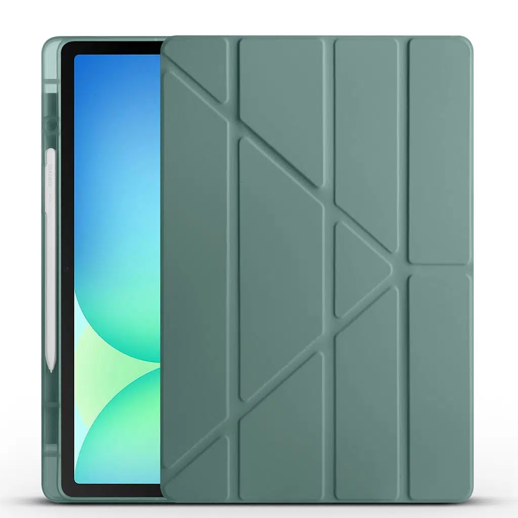 Samsung Galaxy Tab S10 FE Plus Kılıf Tri Folding Kalem Bölmeli Standlı Kılıf