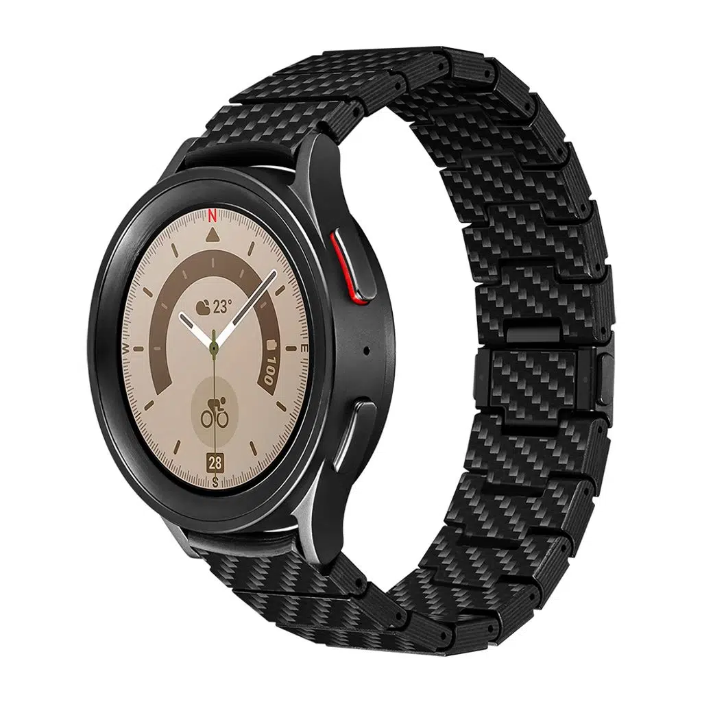 Samsung Galaxy Watch 6 Classic 43mm Karbon Fiber Pitaka Modern Serisi Black-Grey Twill Kordon
