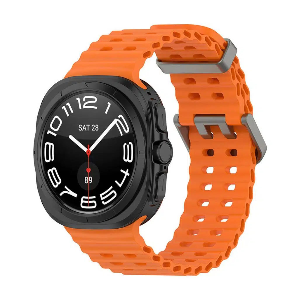 Samsung Galaxy Watch Ultra 47mm KD-118 Tırtıklı Tasarım Silikon Kordon