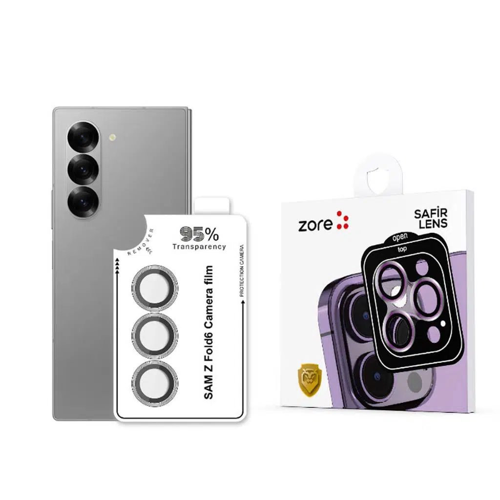 Samsung Galaxy Z Fold 6 CL-11 Safir Parmak İzi Bırakmayan Anti-Reflective Kamera Lens Koruyucu