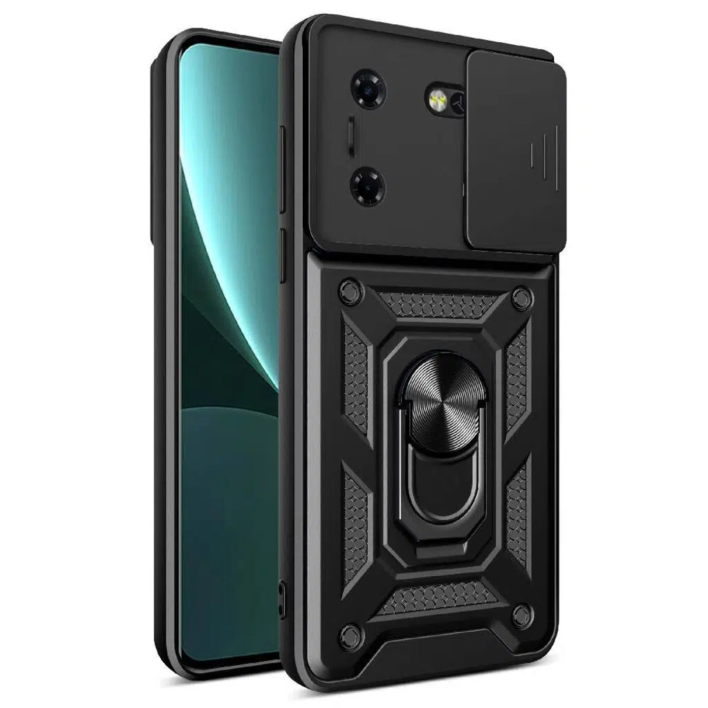 Tecno Pova 5 Kılıf Magnetik Standlı Kamera Korumalı Sürgülü Vega Kapak