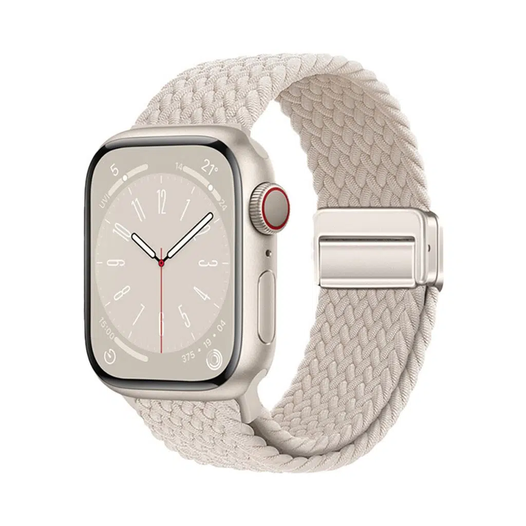 Apple Watch Seri 10-11 (46mm) Kordon 2/3/4/5/6/se/7/8/9 (44-45-49mm) KD-134 Örgü Tasarımlı Hasır Kordon Strap Kayış