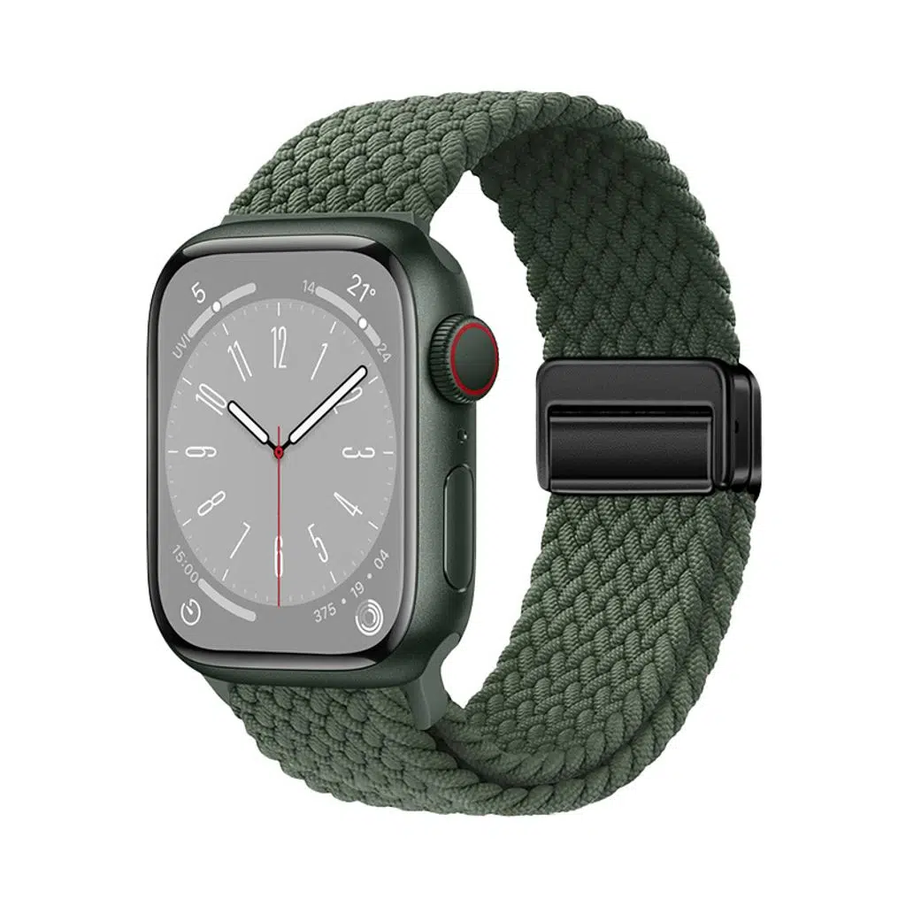 Apple Watch Seri 10-11 (42mm) Kordon 1/2/3/4/5/6/se/7/8/9 (38-40-41mm) KD-134 Örgü Tasarımlı Hasır Kordon Strap Kayış
