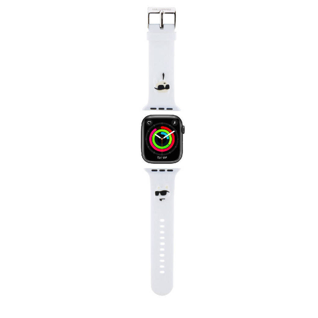 Apple Watch 42mm İkonik Karl & Choupette Logotype Silikon Kordon Karl Lagerfeld