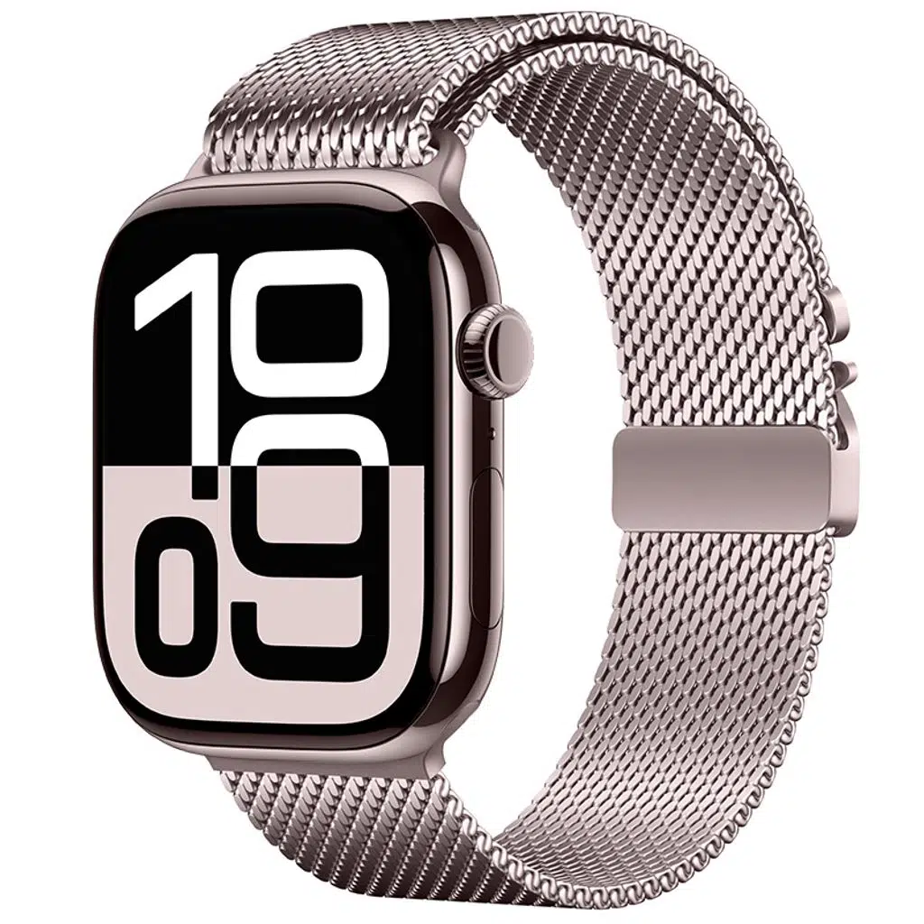 Apple Watch Seri 10-11 (46mm) Kordon 2/3/4/5/6/se/7/8/9 (44-45-49mm) KD-121 Metal Hasır Kordon