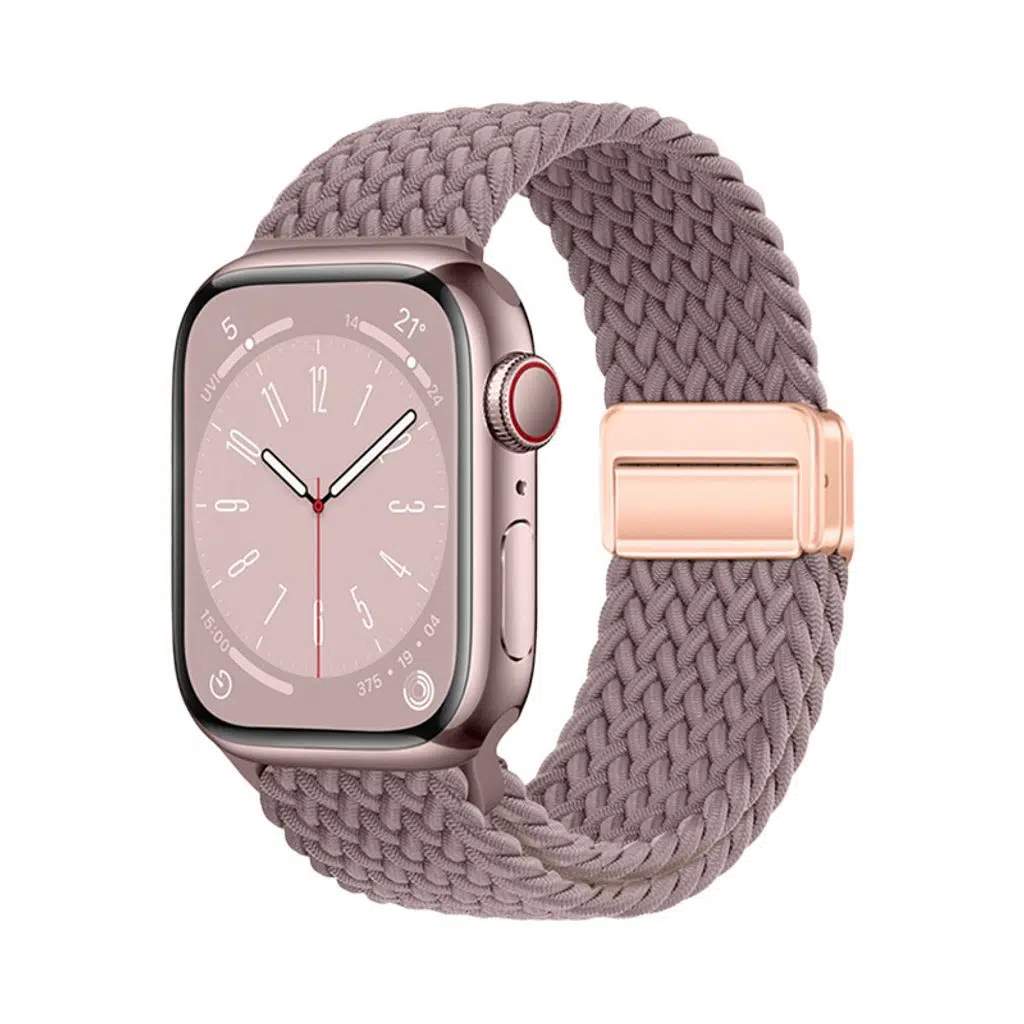 Apple Watch Seri 10-11 (46mm) Kordon 2/3/4/5/6/se/7/8/9 (44-45-49mm) KD-134 Örgü Tasarımlı Hasır Kordon Strap Kayış
