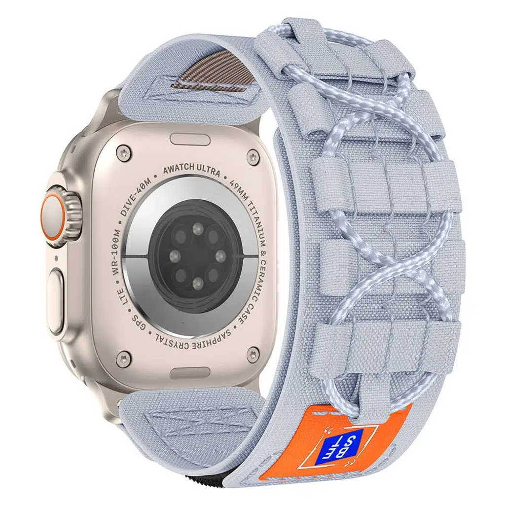 Apple Watch Seri 10-11 (46mm) Kordon 2/3/4/5/6/se/7/8/9 (44-45-49mm) KD-99 Hasır Kordon