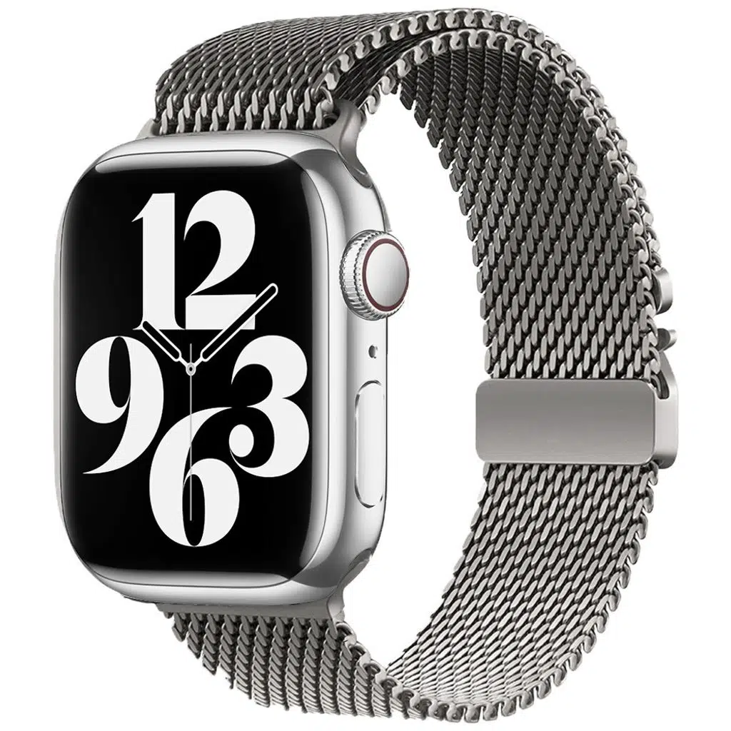 Apple Watch Seri 10-11 (42mm) Kordon 1/2/3/4/5/6/se/7/8/9 (38-40-41mm) KD-121 Metal Hasır Kordon
