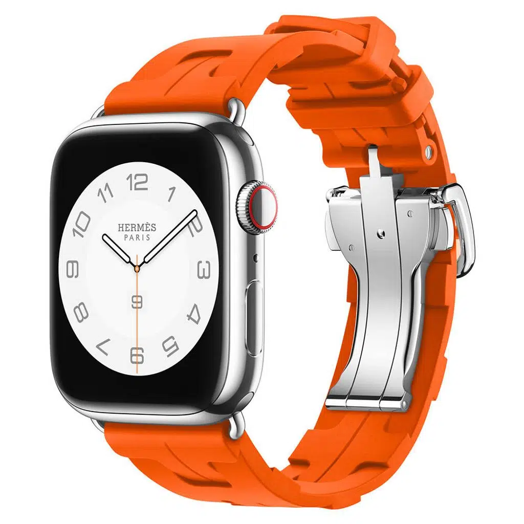 Apple Watch Seri 10-11 (42mm) Kordon 1/2/3/4/5/6/se/7/8/9 (38-40-41mm) Spor Görünümlü KD-94 Silikon Kordon